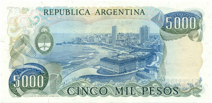 Argentina P305b(2) 5.000 Pesos 1977-1983 UNC