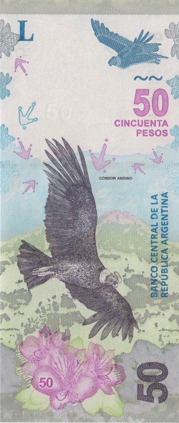 Argentina P363(2) 50 Pesos Bundle 100 pcs 2018 UNC