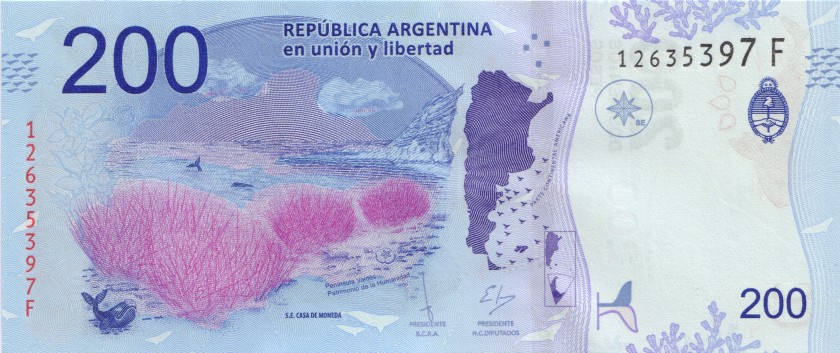 Argentina P364a(1) 200 Pesos 2016 UNC