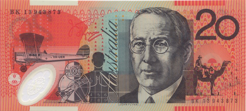 Australia P59h 20 Dollars 2013 UNC