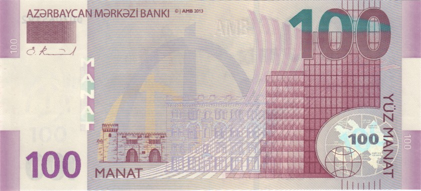 Azerbaijan P36 100 Manat 2013 UNC