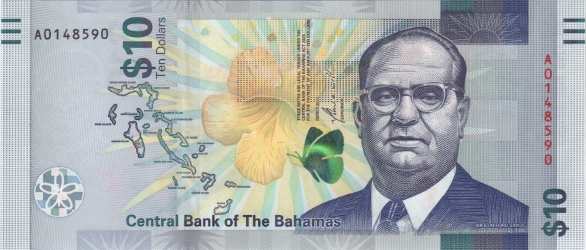 Bahamas P-W87 10 Dollars 2022 UNC