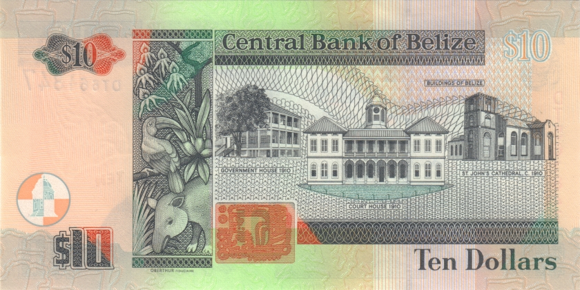 Belize P68f 10 Dollars 2020 UNC