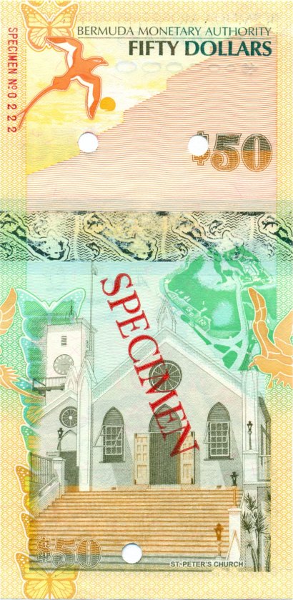 Bermuda P61s SPECIMEN 50 Dollars 2009 UNC