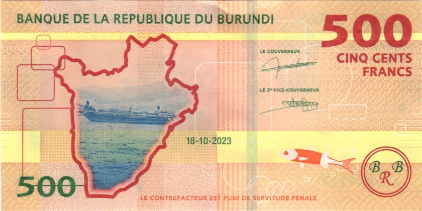 Burundi P50 500 Francs / Amafranga 2023 UNC