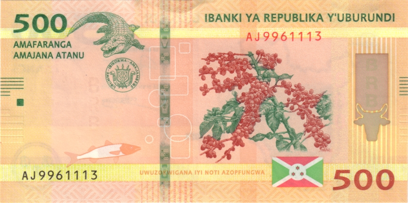 Burundi P50 500 Francs / Amafranga Bundle 100 pcs 2023 UNC