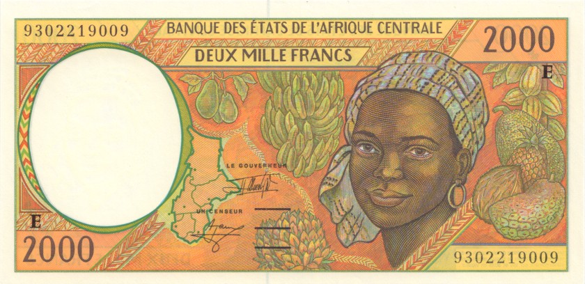 Central African States Cameroon P203Ea 2.000 Francs 1993 UNC