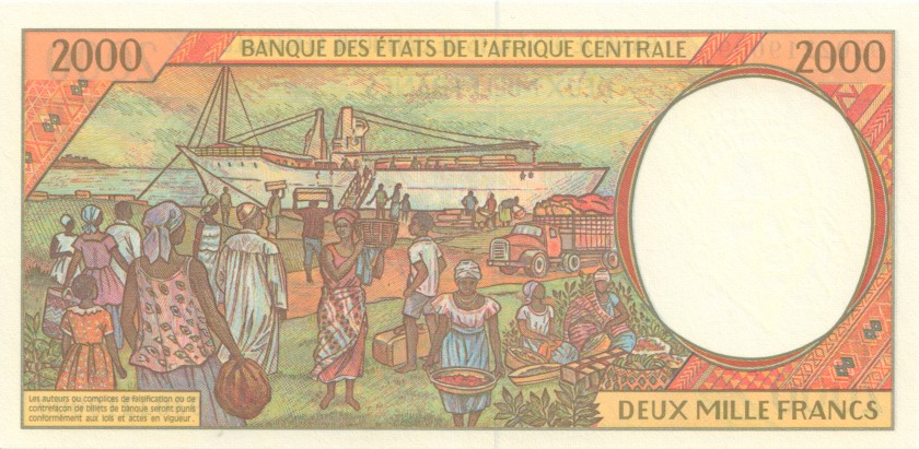 Central African States Cameroon P203Ea 2.000 Francs 1993 UNC