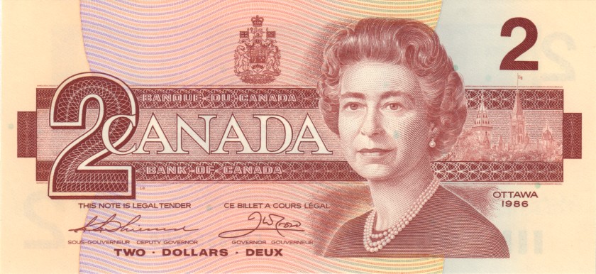 Canada P94b REPLACEMENT 2 Dollars 1986 UNC