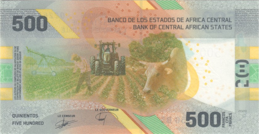 Central African States P-W700 500 Francs 2020 UNC