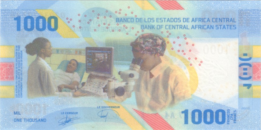 Central African States P-W701 1.000 Francs 2020 UNC