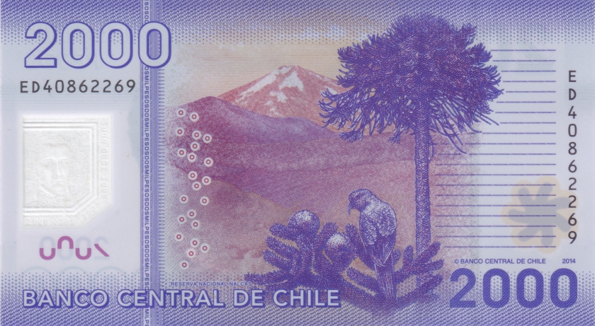 Chile P162d 2.000 Pesos 2014 UNC