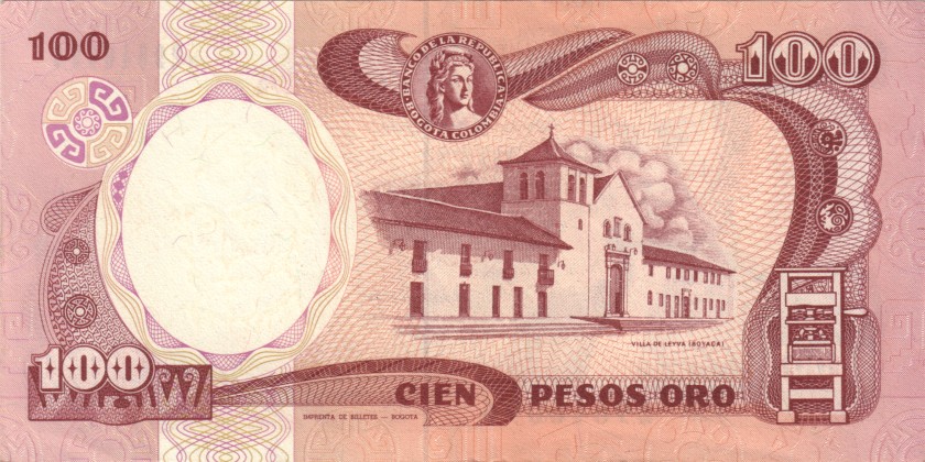 Colombia P426e 100 Pesos Oro 1991 UNC