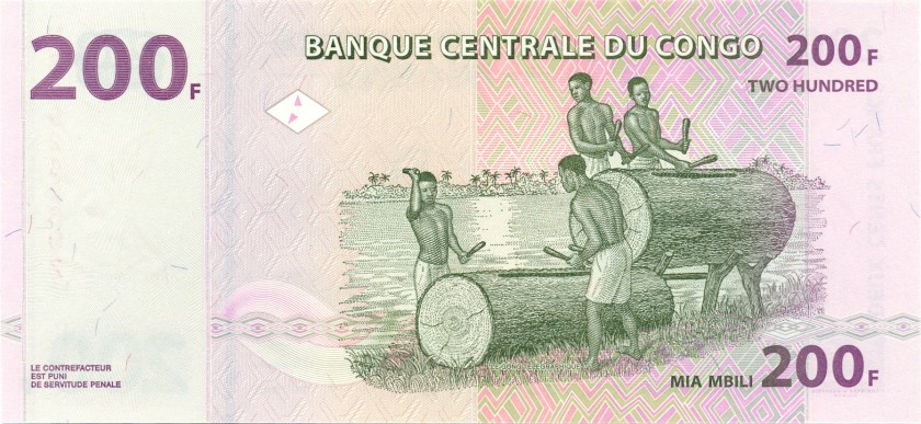 Congo Democratic Republic P99r REPLACEMENT 200 Francs 2007 UNC