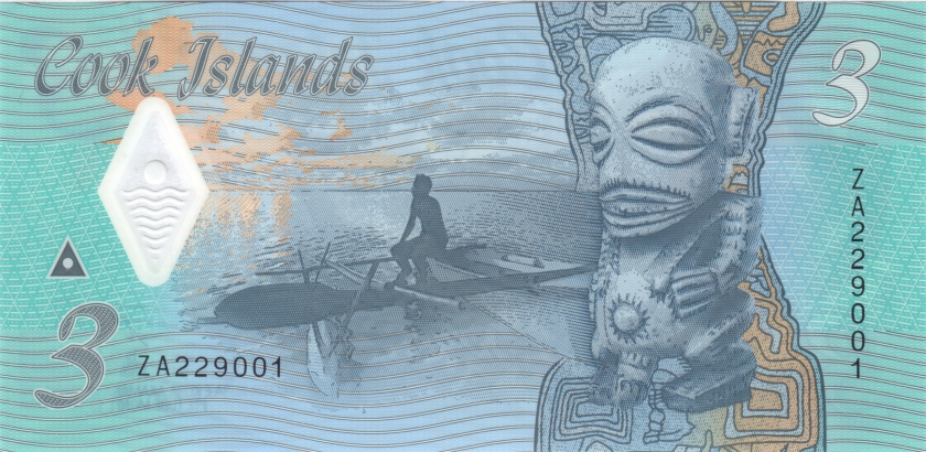 Cook Islands P-W11r REPLACEMENT 3 Dollars 2021 UNC