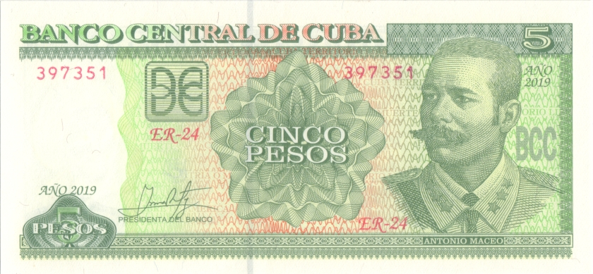 Cuba P116r 5 Pesos 2019 UNC