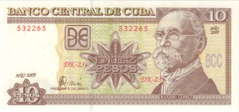 Cuba P117k 10 Pesos 2009 UNC