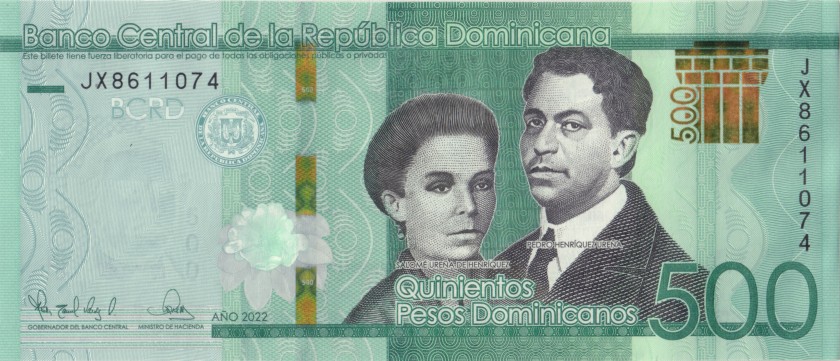 Dominican Republic P192 500 Pesos Oro 2022 UNC