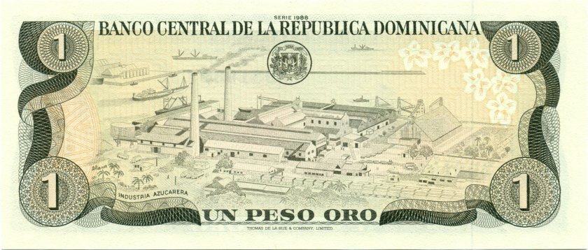 Dominican Republic P126c 1 Peso Oro 1988 UNC