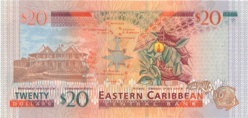 Eastern Caribbean States P44a 20 Dollars 2003 UNC