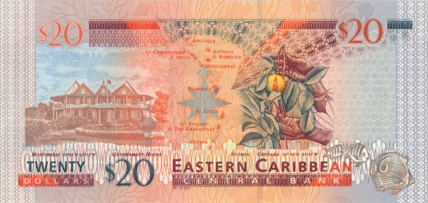 Eastern Caribbean States P44k 20 Dollars 2003 UNC