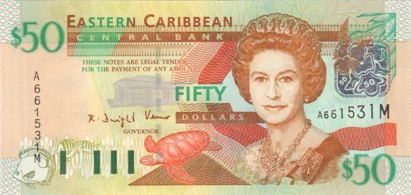 Eastern Caribbean States P45v 50 Dollars 2003 UNC