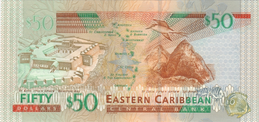 Eastern Caribbean States P45v 50 Dollars 2003 UNC