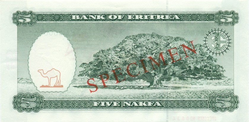 Eritrea P1s - P6s 1 - 100 Nakfa 6 banknotes SPECIMENS 1997 UNC