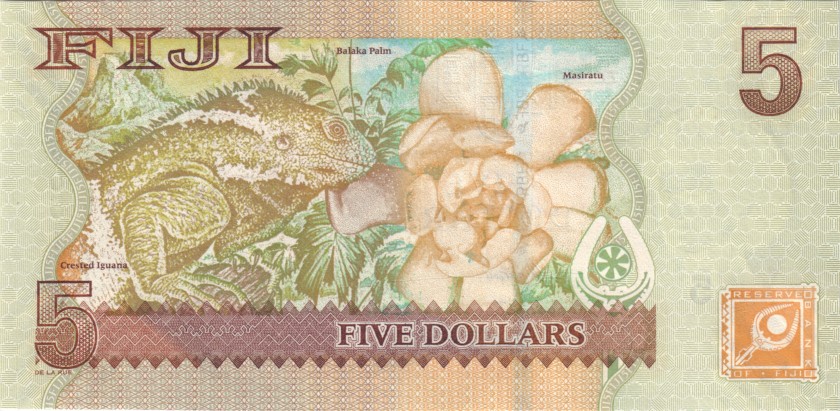 Fiji P110a 5 Dollars 2007 UNC