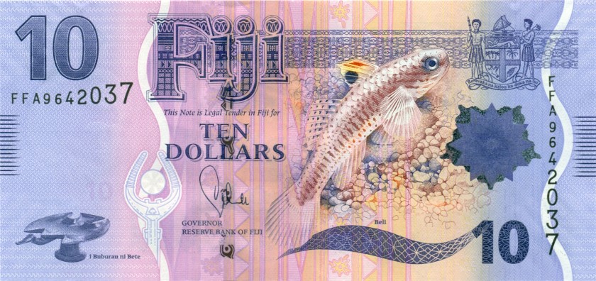 Fiji P116 10 Dollars 2012 UNC