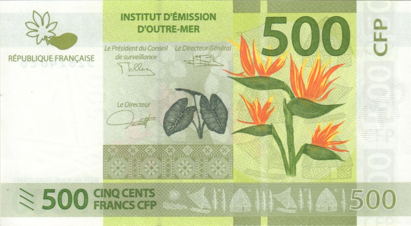 French Pacific Territories P5(3) 500 Francs 2014 UNC