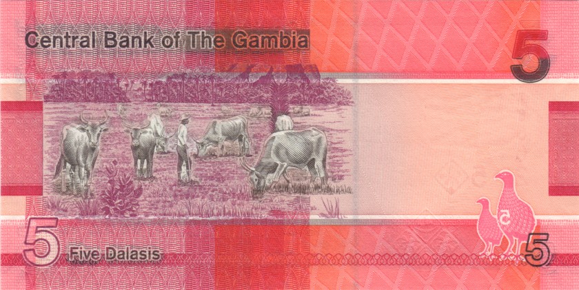 Gambia P-W37-42 5, 10, 20, 50, 100, 200 Dalasis 6 banknotes 2023 UNC