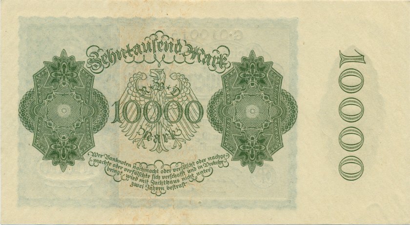 Germany P72 10.000 Mark 1922 AU