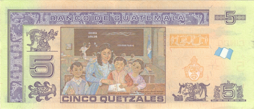 Guatemala P-W122A 5 Quetzales 2020 UNC