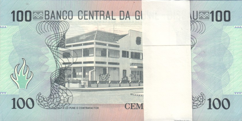 Guinea Bissau P11 100 Pesos Bundle 100 pcs 1990 UNC