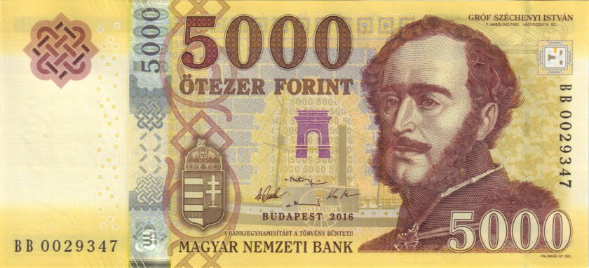 Hungary P205a 5.000 Forint 2016 UNC