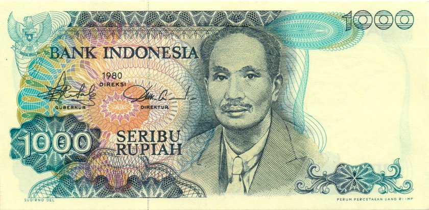 Indonesia P119 1.000 Rupiah 1980 UNC