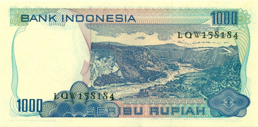 Indonesia P119 1.000 Rupiah 1980 UNC