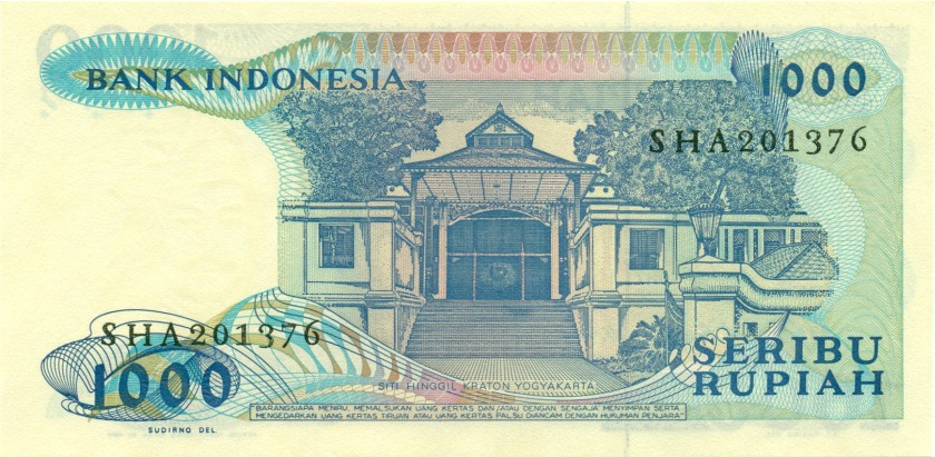 Indonesia P124 1.000 Rupiah 1987 UNC