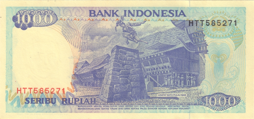 Indonesia P129i 1.000 Rupiah 1992/2000 UNC