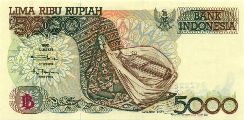 Indonesia P130i 5.000 Rupiah 2000 UNC