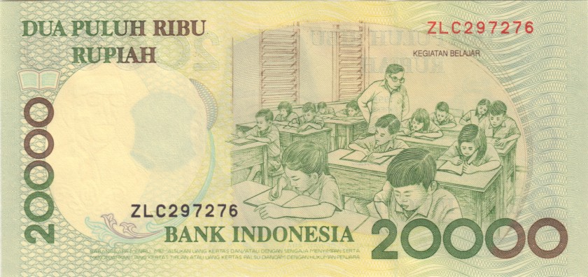 Indonesia P138e 20.000 Rupiah 1998/2002 UNC