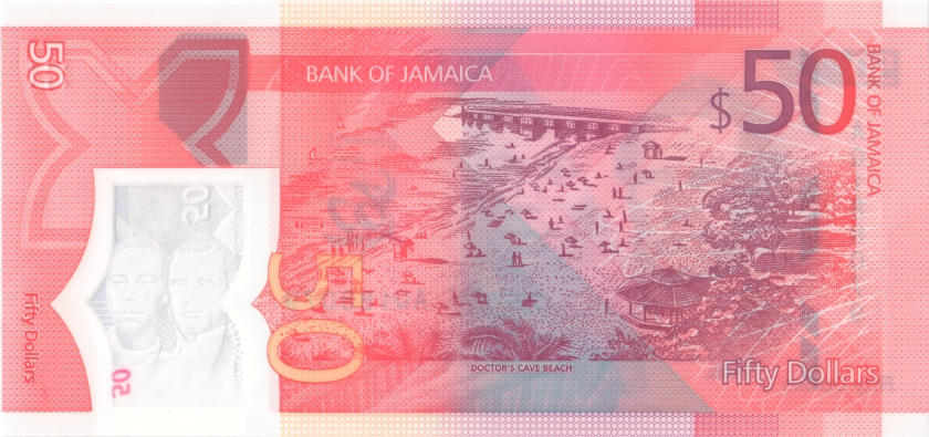 Jamaica P-W96 50 Dollars 2022 UNC