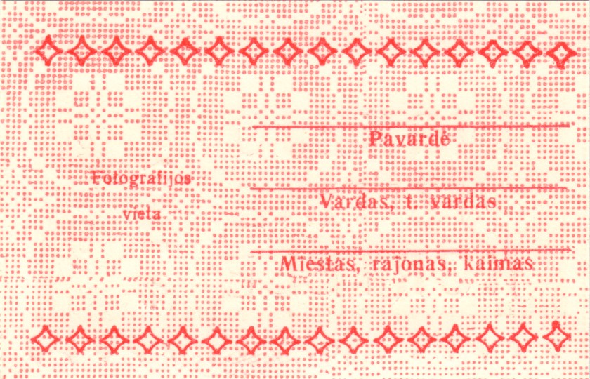 Lithuania PNL Buyer visiting card UNC