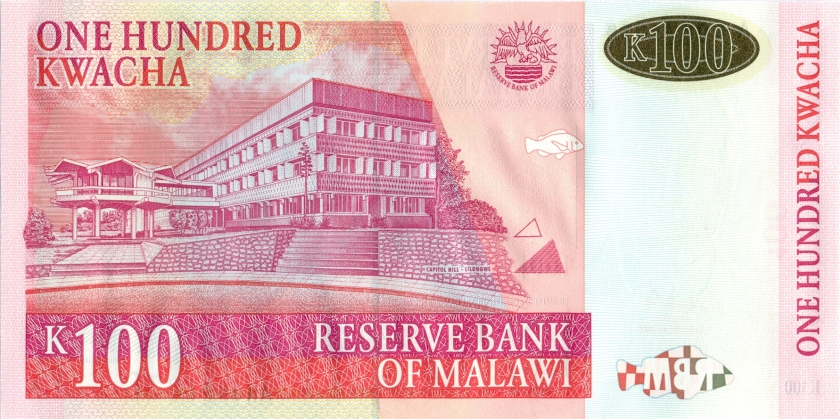 Malawi P46a 100 Kwacha 2001 UNC