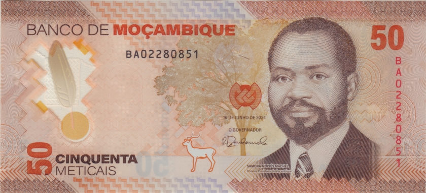 Mozambique P-W155-W160 20, 50, 100, 200, 500, 1.000 Meticais 6 banknotes 2024