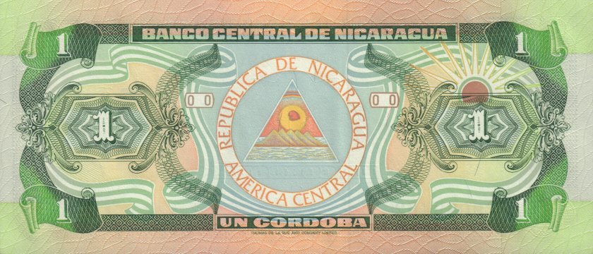 Nicaragua P173(2) 1 Cordoba 1990 UNC