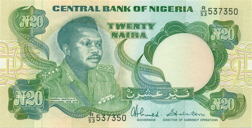 Nigeria P26c 20 Naira 1984-2000 UNC