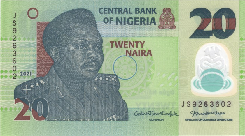 Nigeria P34 20 Naira 2021 UNC