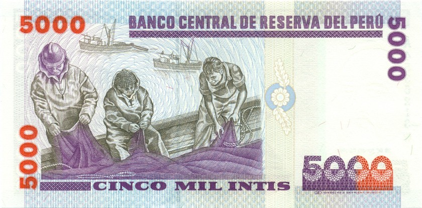 Peru P137 5.000 Intis 1988 UNC